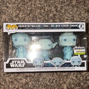 Funko Pop! Star Wars Trio - Blue Anakin, Yoda, Obi-Wan